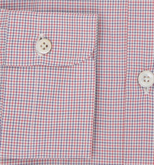 Kiton Red Micro-Check Cotton Shirt - Slim - (KT11302318) - Parent