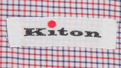 Kiton Red Plaid Cotton Shirt - Slim - (KT12122323) - Parent