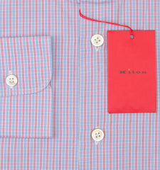 Kiton Purple Check Cotton Shirt - Slim - (KT0629224) - Parent