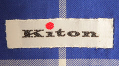 Kiton Blue Window Pane Cotton Shirt - Slim - (KT423223) - Parent