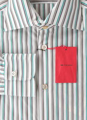 Kiton Brown Striped Cotton Shirt - Slim - (KT4272224) - Parent