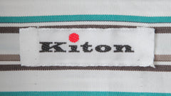 Kiton Brown Striped Cotton Shirt - Slim - (KT4272224) - Parent