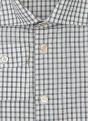 Kiton Gray Check Cotton Blend Shirt - Slim - (KT77223) - Parent