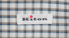 Kiton Gray Check Cotton Blend Shirt - Slim - (KT77223) - Parent
