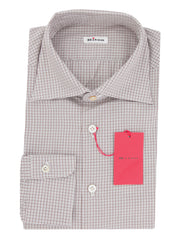 Kiton Brown Plaid Cotton Shirt - Slim - (KT12122321) - Parent