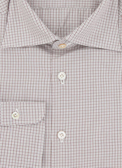 Kiton Brown Plaid Cotton Shirt - Slim - (KT12122321) - Parent