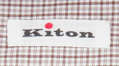 Kiton Brown Plaid Cotton Shirt - Slim - (KT12122321) - Parent