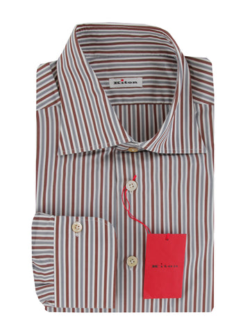 Kiton Brown Shirt - Slim