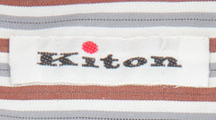 Kiton Brown Striped Cotton Shirt - Slim - (KT11302319) - Parent