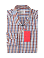 Kiton Brown Plaid Cotton Shirt - Slim - 15/38 - (KT06292210)