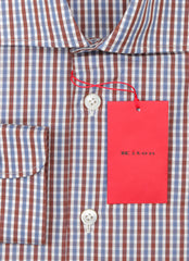 Kiton Brown Plaid Cotton Shirt - Slim - (KT06292210) - Parent