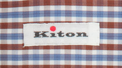 Kiton Brown Plaid Cotton Shirt - Slim - (KT06292210) - Parent