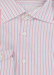 Kiton Red Striped Cotton Shirt - Slim - (KT11302322) - Parent