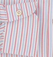 Kiton Red Striped Cotton Shirt - Slim - (KT11302322) - Parent