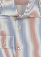 Kiton Blue Striped Cotton Shirt - Slim - (KT1122232) - Parent