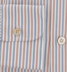 Kiton Blue Striped Cotton Shirt - Slim - (KT1122232) - Parent