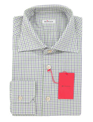 Kiton Green Plaid Cotton Shirt - Slim - 15.75/40 - (KT12122324)