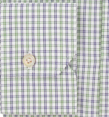 Kiton Green Plaid Cotton Shirt - Slim - (KT12122324) - Parent