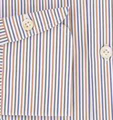 Kiton Blue Striped Cotton Shirt - Slim - (KT11302321) - Parent