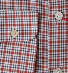 Kiton Brown Check Cotton Shirt - Slim - (KT423222) - Parent