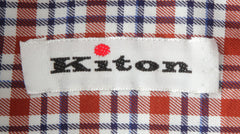 Kiton Brown Check Cotton Shirt - Slim - (KT423222) - Parent