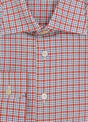 Kiton Brown Plaid Cotton Shirt - Slim - (KT12122322) - Parent