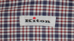 Kiton Blue Plaid Cotton Shirt - Slim - (KT2212312) - Parent