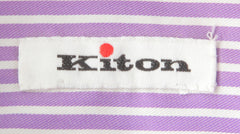 Kiton Purple Striped Cotton Shirt - Slim - (KT4272210) - Parent