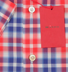 Kiton Red Plaid Cotton Shirt - Slim - (KT413235) - Parent