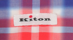 Kiton Red Plaid Cotton Shirt - Slim - (KT413235) - Parent