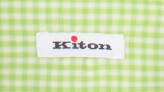 Kiton Green Micro-Check Cotton Shirt - Slim - (KT06292214) - Parent