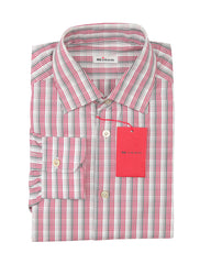 Kiton Red Plaid Cotton Shirt - Slim - (KT77221) - Parent