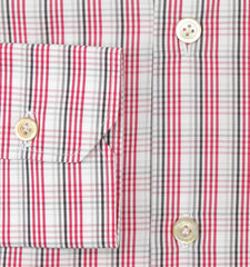 Kiton Red Plaid Cotton Shirt - Slim - (KT77221) - Parent