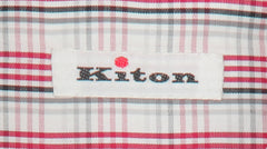 Kiton Red Plaid Cotton Shirt - Slim - (KT77221) - Parent