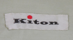 $600 Kiton Light Green Solid Cotton Shirt - Slim - (KT1114236) - Parent