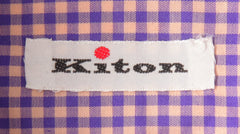 Kiton Purple Check Cotton Shirt - Slim - (KT427225) - Parent