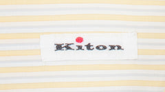 Kiton Yellow Striped Cotton Shirt - Slim - (KT06292215) - Parent