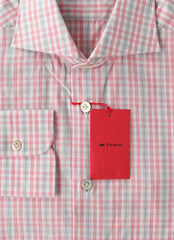 Kiton Pink Check Cotton Shirt - Slim - (KT427224) - Parent
