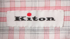 Kiton Pink Check Cotton Shirt - Slim - (KT427224) - Parent