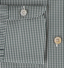 Kiton Green Micro-Check Cotton Shirt - Slim - (KT1114234) - Parent