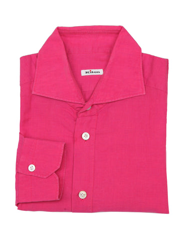 Kiton Pink Popover Shirt - Slim