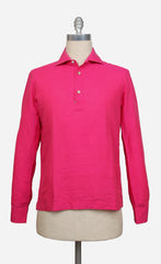 $600 Kiton Pink Solid Cotton Popover Shirt - Slim - (KT9162611) - Parent