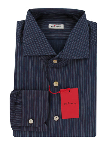 Kiton Dark Blue Shirt - Slim