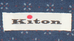 $600 Kiton Dark Blue Fancy Cotton Shirt - Slim - (KT912269) - Parent