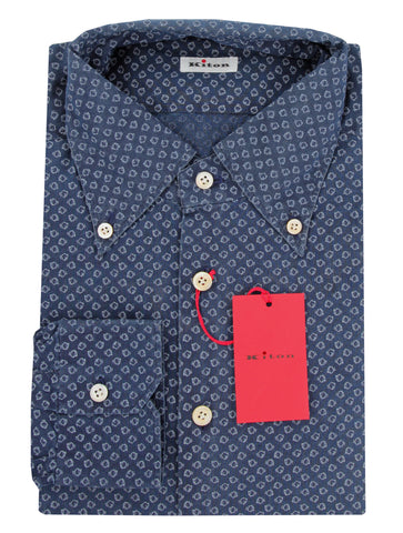 Kiton Dark Blue Shirt - Slim