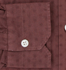 $600 Kiton Brown Fancy Cotton Shirt - Slim - (KT9122616) - Parent