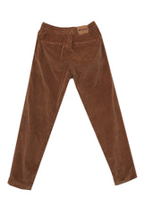 Kiton Brown Solid Cotton Blend Pants - Slim - (KT215241) - Parent