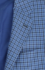 Kiton Blue Cashmere Blend Plaid Sportcoat - (KT1228231) - Parent