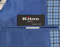 Kiton Blue Cashmere Blend Plaid Sportcoat - (KT1228231) - Parent