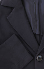 Kiton Dark Blue Cashmere Blend Solid Coat - (KT37248) - Parent